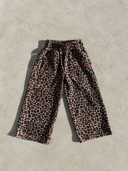 TERRY TOWEL LEOPARD PANT