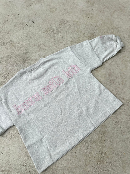 BORN WILD KID GREY 2 LAYER TEE