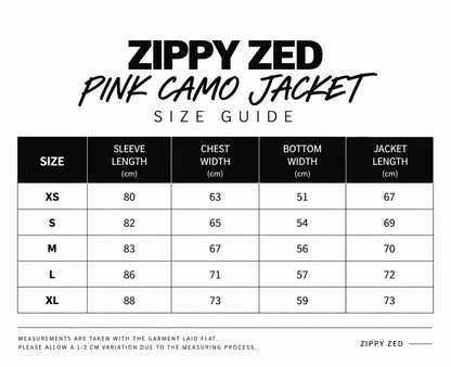 WOMENS PINK CAMO JACKET (PRE ORDER)