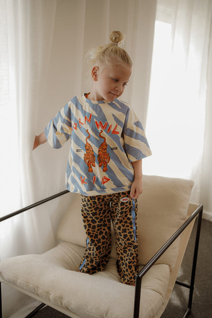 BORN WILD KID TEE - BLUE