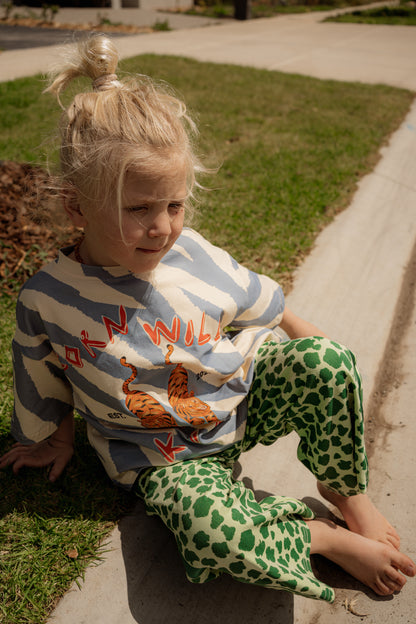 BORN WILD KID TEE - BLUE