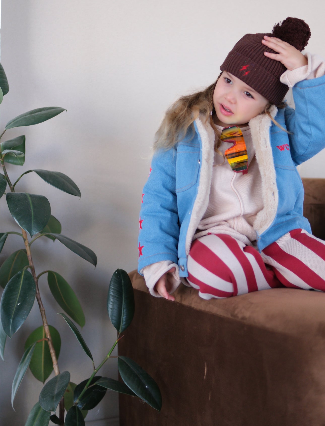 Bolt Beanie Brown