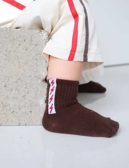 Brown Bolt Socks