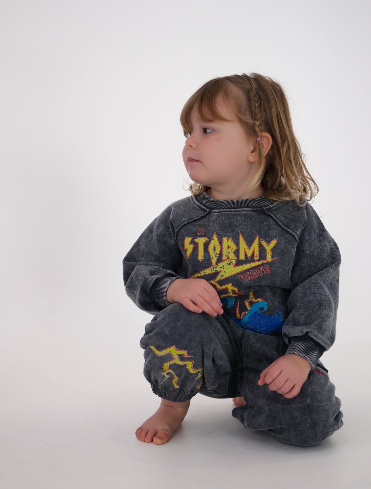Charcoal Stormy Acid Wash Pant