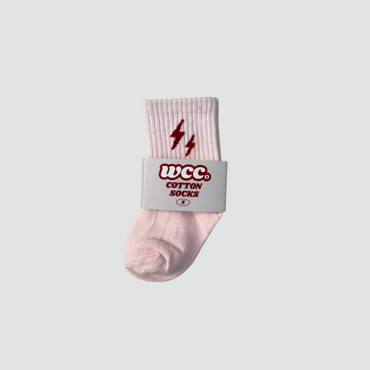 Pink Bolt Socks
