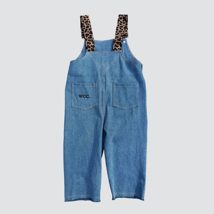 Leopard Denim Overall