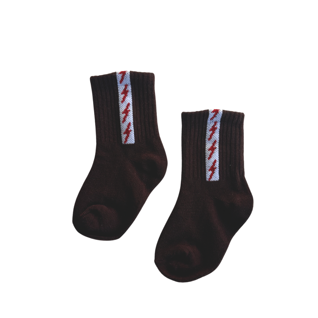 Brown Bolt Socks