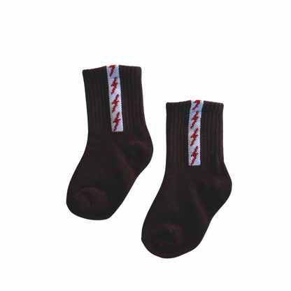 Brown Bolt Socks