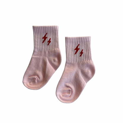 Pink Bolt Socks