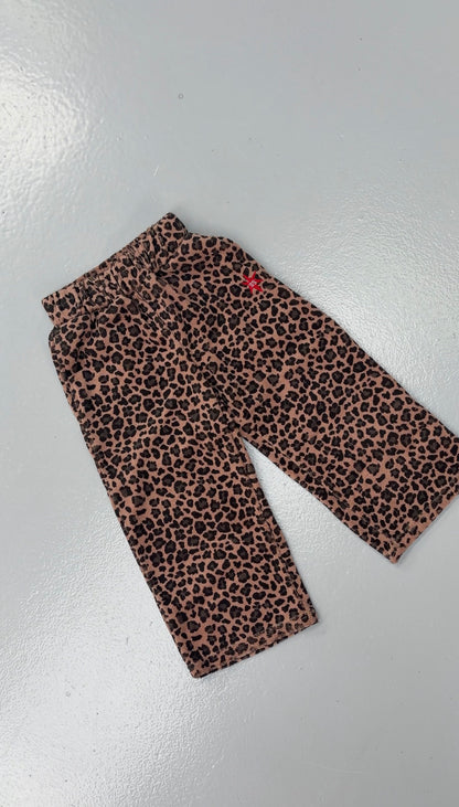 TERRY TOWEL LEOPARD PANT
