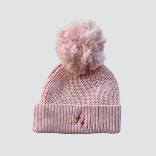 Bolt beanie pink
