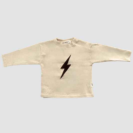 Lightning Bolt Long Sleeve - Beige