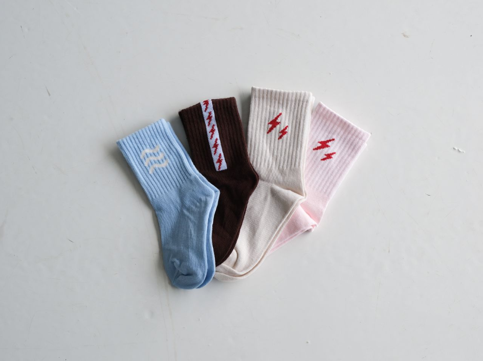 Pink Bolt Socks