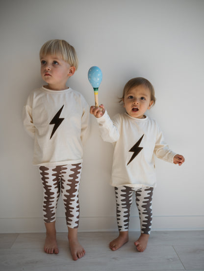 Lightning Bolt Long Sleeve - Beige